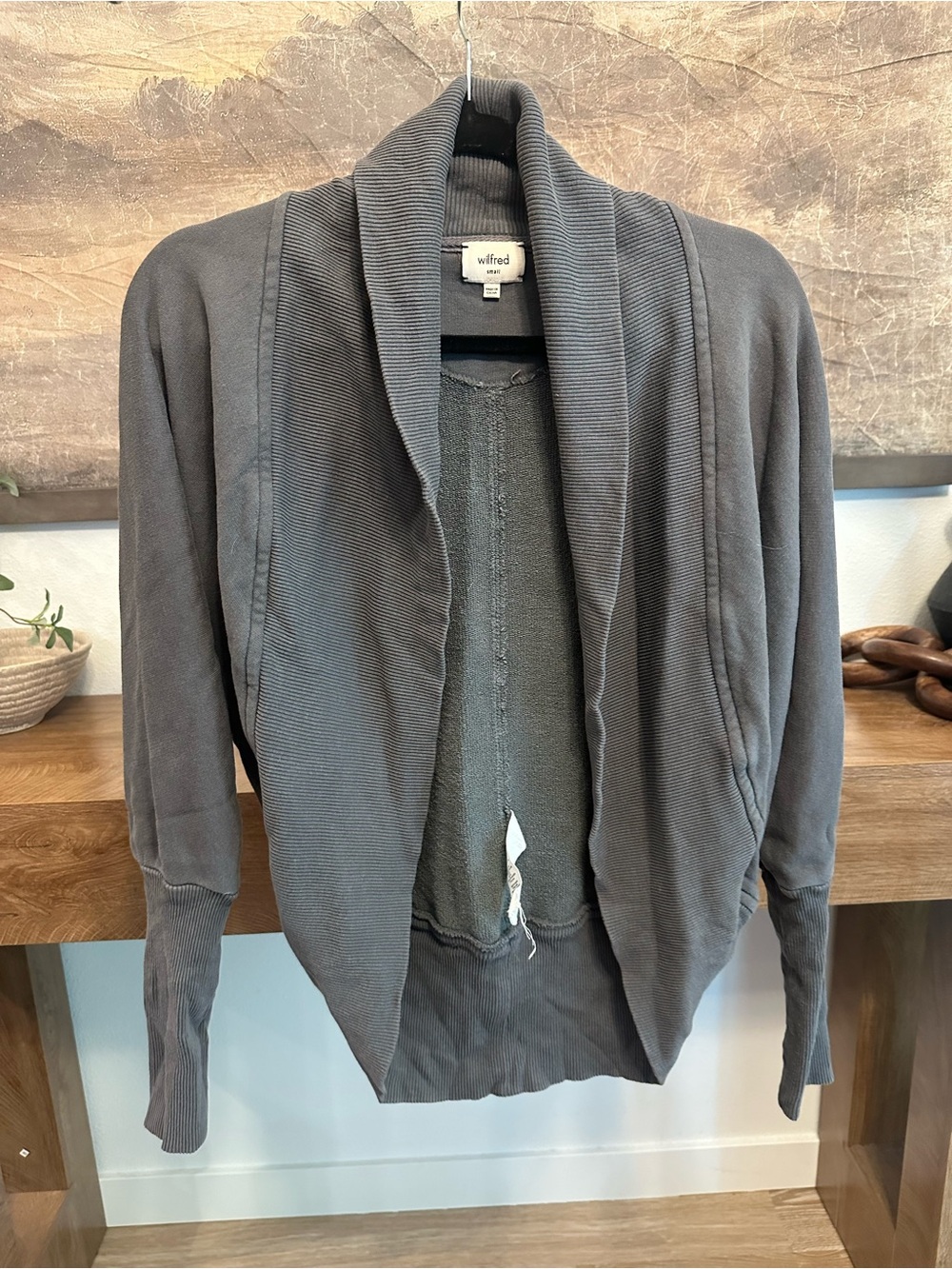 Wilfred Diderot cocoon cardigan sweater by Aritzia in a charcoal grey Size S